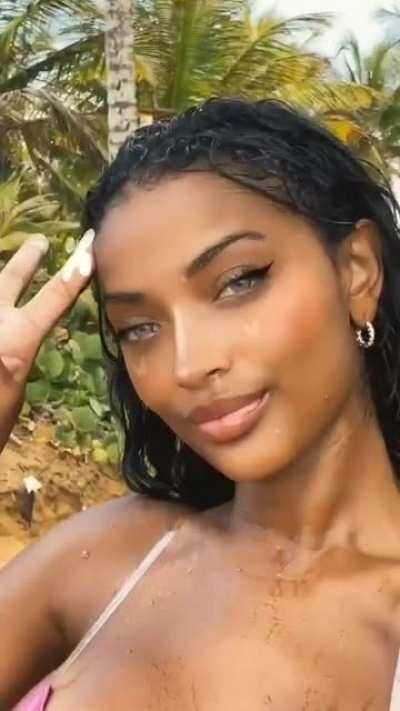 Pink Bikini Cleavage