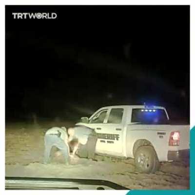 Law enforcement runs over fleeing suspect