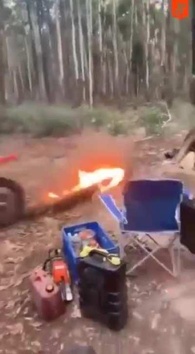 That how you start a camp fire 🔥