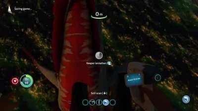 [No Spoilers] Only 1 hour into the game, water looks deep and weird. So swim away and save the game before anything bad happens....