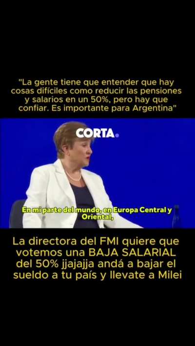 Los amigos del FMI. Sin palabras, bajar sueldos y pensiones un 50%......