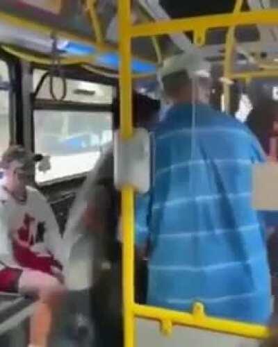 Karen spits on man, then regrets it.