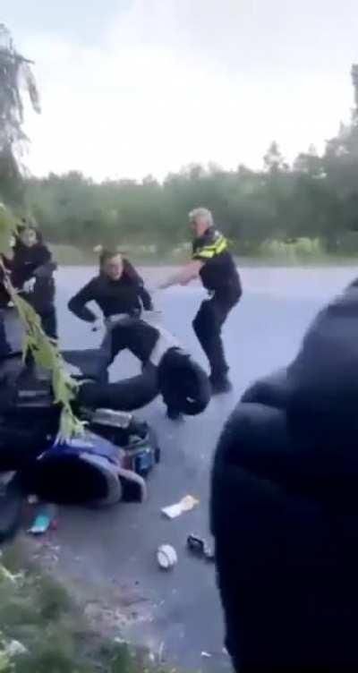 Trying to escape from the police