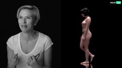 Scarlett Johansson Clothed vs Unclothed
