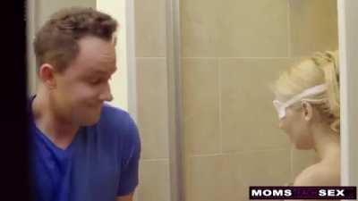 Mom's Visit to Physician Leaves Her Using Blindfolds for The Whole Week and Horny Son Takes Advantage Everyday