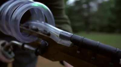 Plasma coil bottle launcher made by YouTuber NightHawkInLight