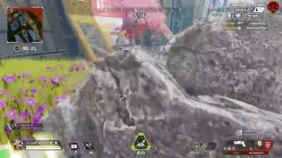 Here's a 1v3 squad wipe to win the game, featuring 2 gold knockdowns, a gold back pack and a ricocheted grenade!