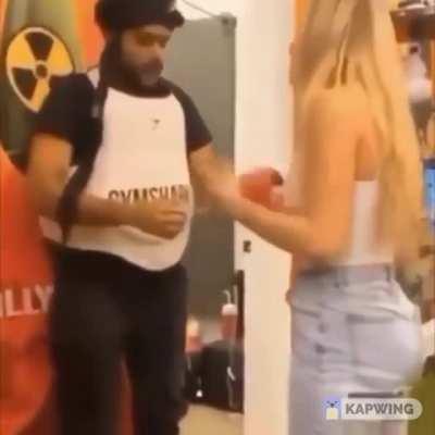 Damn, she has a mean hook