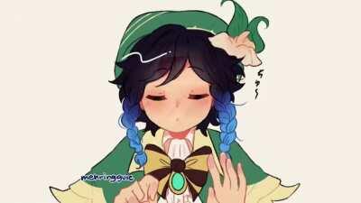 Kiss from Venti~<3 (by @mehringguie on Twitter)