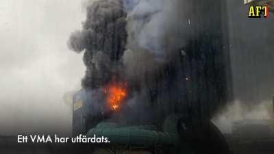 Better angle of Water park explosion Today in Gothenburg, Sweden.