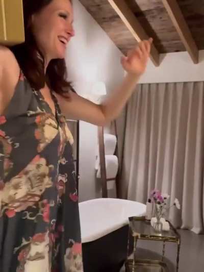 Dancing to Vertigo on Fisher Price Cassette Player ... the cutest :-)