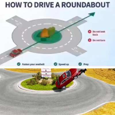 How to drive a rounabout
