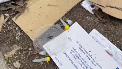 Thousands of looted parcels scattered around the train line in Lincoln Heights, Los Angeles