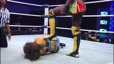 Her face is merely a foot rest for the Queen.