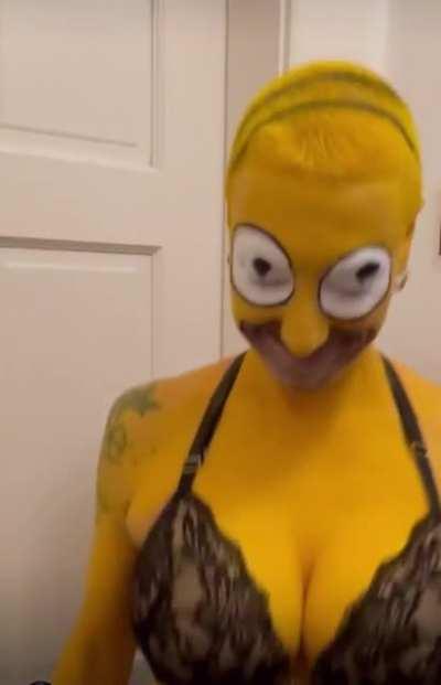 Thanks, I hate Homer Simpson with Bouncing Mommy Milkers