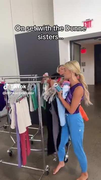 Livv and her sister filming an ad 