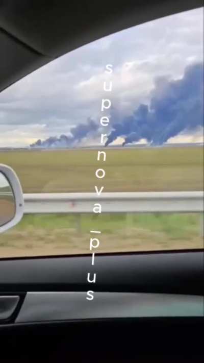 This is Olenya airport in Murmansk- the base from which all the attacks against civilians were launched in these 3 years. And now it’s burning in flames. Russian airplanes, GO F*CK YOURSELF! SLAVA UKRAINI🔥🔥🔥