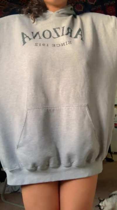 You would have never guessed what was under my sweatshirt