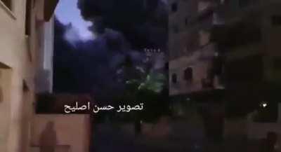 13-storey residential building destroyed by Israeli air strikes in Gaza moments ago