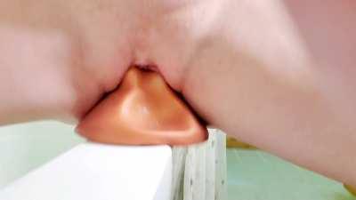 Thick toy on the edge