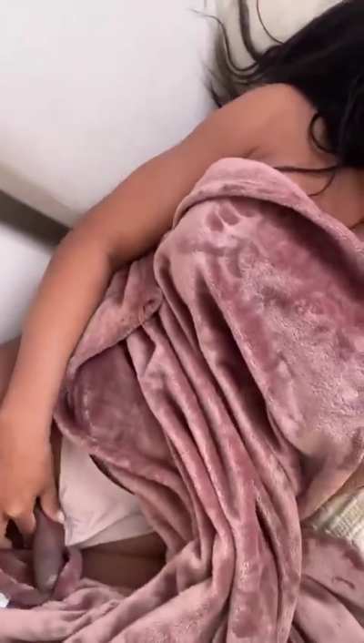 revealing blanket in the morning