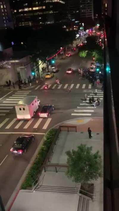 Around 9:15pm at Ash and Columbia in Little Italy