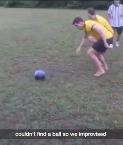 Playing with a bowling ball