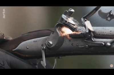 Firing a musket