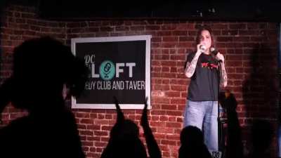 Comedian explodes at heckler and kicks him out of her show