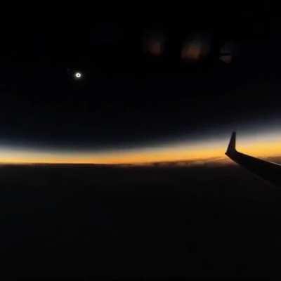 Solar eclipse seen at 46,000 feet
