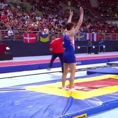 Austin Enrique . 1 2 3 trampoline 1 2 3 4 landing.