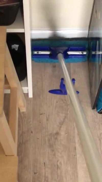 Mopping my son’s room when...