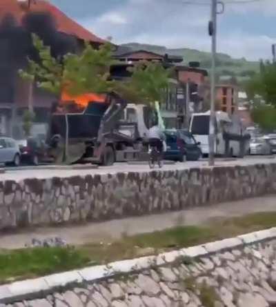 Dumpster fire, on wheels.