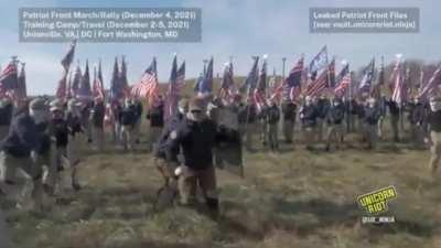 Excerpts of MAGA Nazi white supremacists from the 'Patriot Front' training for civil war 2.0 [Leaked Video] (full video source in the comments)
