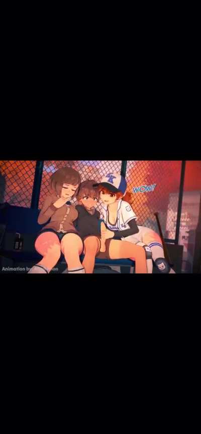 Big hentai Girls 3D pornhub hentai Baseball Handjob