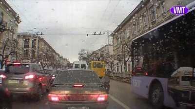 Dude got busted jaywalking