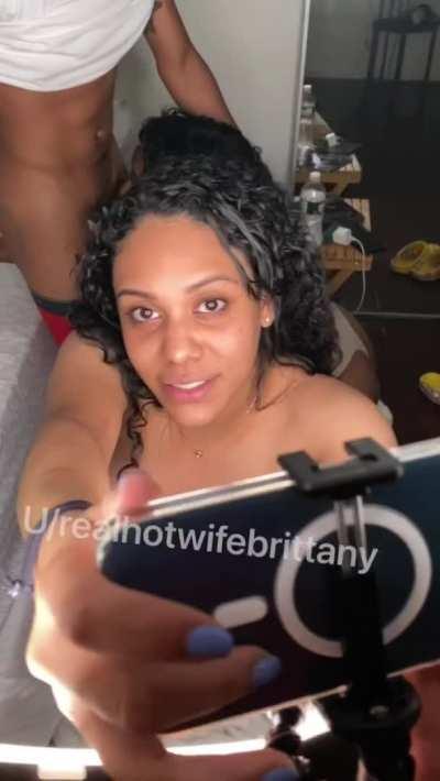 Asking hubby for help with the angles while I suck my bestie bf bbc with her 😋🥰