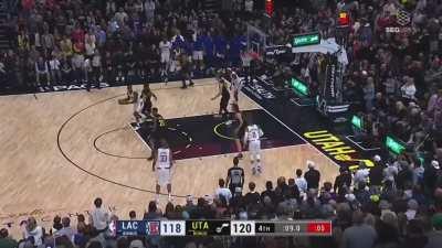 [Highlight] Kawhi Leonard misses potential game-winner, Russell Westbrook airballs after offensive rebound..Utah gets the Win