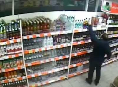 Stealing alcohol from the store