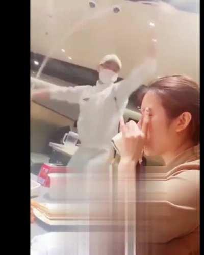 In a Hand-pulled noodle performance