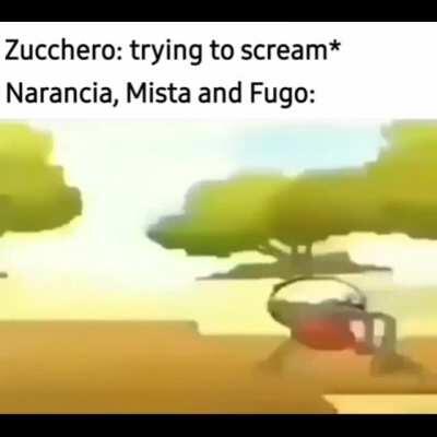 I think Zucchero couldn't even be able to say anything, because his mouth had a zipper on it