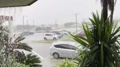 Okinawa Japan can really hit you hard with the rain. I love it. (This time with sound)
