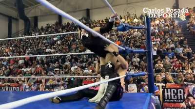 Lady Maravilla stinkface different angle at Panthermania LX 11/16/25