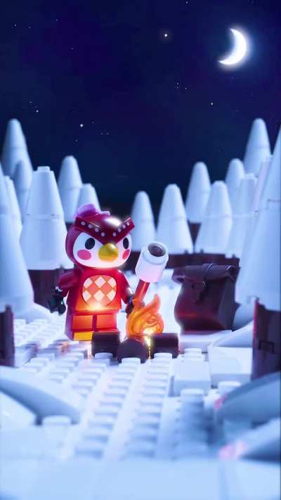 I made a cozy little LEGO Celeste stop motion 🌙