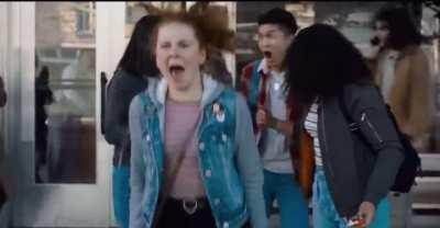 In Flash (2023), the critics were right in that the movie has some of the greatest acting ever. Here you can see several teenagers pretending to be excited to see Ezra Miller.