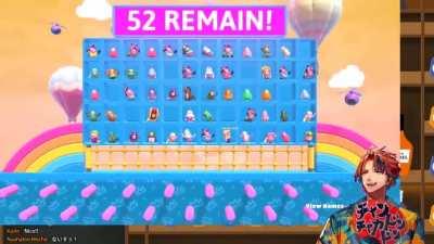 Roberu laughing at all but 7 people getting eliminated in Round 1 of Fall Guys because of a cheater in Fall Guys