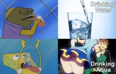 H2O so thicc it's like drinking a tsunami