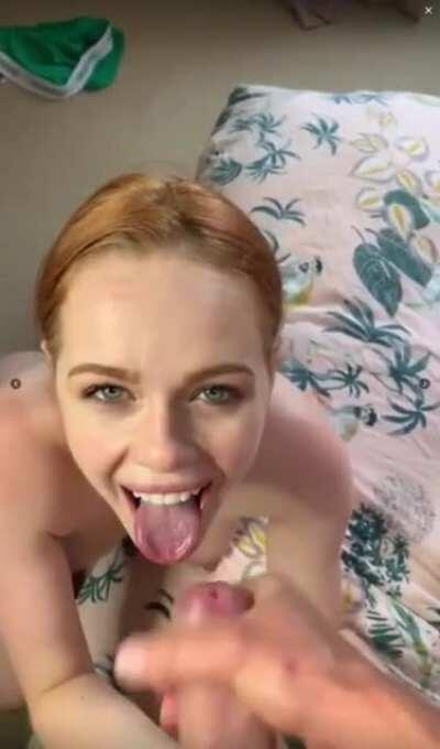 Ella Hughes takes a fat load
