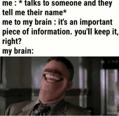 Now I know a face without a name