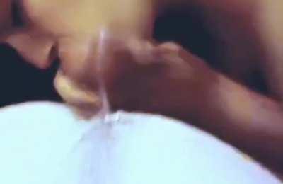 Amateur couple, love her lip work post cum